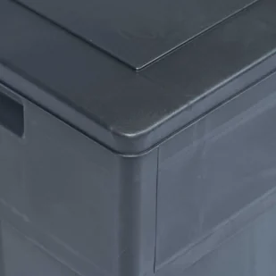 vidaXL Skrzynia ogrodowa, 320 L, czarna vidaXL - Skrzynie ogrodowe - miniaturka - grafika 3