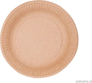 abc-pak Talerz papierowy kraft Nature brązowy 18cm 50szt. 7530018 - Opakowania gastronomiczne - miniaturka - grafika 2