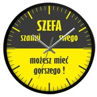 Zegary - Atrix Zegar ścienny solid szanuj szefa ATE2013SZ4 - miniaturka - grafika 1