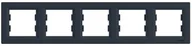 Klawisze i ramki - Schneider Asfora ramka pięciokrotna pozioma antracyt EPH5800571 EPH5800571 - miniaturka - grafika 1
