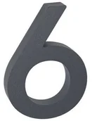 Numery na dom - Aluminiowy numer domu 6, 3D, pow. strukturalna - miniaturka - grafika 1