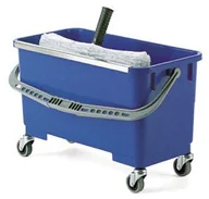 Miotły, szufle, mopy - TTS TTS Wiadro 20L do mycia okien na kółkach z odciskarką 2907 - miniaturka - grafika 1