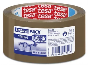 Tesa Taśma pakowa cichoodwijalna tesapack STRONG 66m x 50mm brązowa 57168-00000-05 - Akcesoria do pakowania - miniaturka - grafika 2