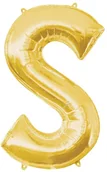Balony i akcesoria - AMSCAN Balon foliowy złota litera S - 53 x 88 cm - 1 szt. 3298401 - miniaturka - grafika 1