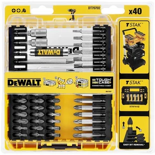 DeWALT zestaw 40 szt. końcówek 1/4", SMALL TOUGH CASE+, DeWALT [DT70702] DT70702-QZ - Bity - miniaturka - grafika 3