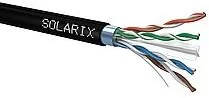 Solarix Zewnętrzny kabel instalacyjny CAT6 FTP PE drut 500m/box SXKD-6-FTP-PE - Kable - miniaturka - grafika 2
