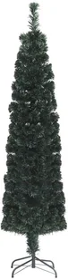 vidaXL Sztuczna wąska choinka ze stojakiem 240 cm włókno optyczne 328447 - Choinki - miniaturka - grafika 5