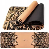 Maty do jogi - Mata Do Ćwiczeń Fitness Tpe Jogi Korkowa Karimata - miniaturka - grafika 1