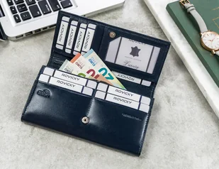 Cavaldi 4U Elegancki, podłużny portfel damski z klapą na zatrzask - Portfele - miniaturka - grafika 7