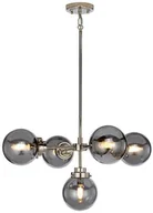 Lampy sufitowe - Elstead Lighting Wisząca LAMPA modernistyczna KULA5 szklana OPRAWA kule balls ZWIS molekuły nikiel przydymione KULA5 - miniaturka - grafika 1