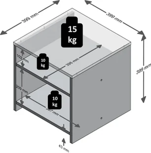 FMD Mobel FMD Stolik kawowy z półką, kolor dębowy - Ławy i stoliki kawowe - miniaturka - grafika 2