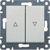 Klawisze i ramki - Hager Lumina 2 biały łącznik żaluzjowy WL0310 - miniaturka - grafika 1