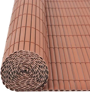 vidaxl Ogrodzenie dwustronne, brązowe, 90x300 cm - Ogrodzenia - miniaturka - grafika 5