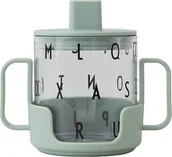 Kubki dla dzieci - Design Letters Kubek dla dziecka Grow zielony z melaminy i szkła 3 el. 20103008GREEN - miniaturka - grafika 1