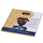 Wagi łazienkowe - Murrano Waga bambusowa łazienkowa z nadrukiem dla męża psiarza WAG2-018 - miniaturka - grafika 1
