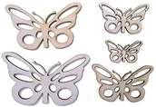 Scrapbooking - Petra's Bastel News Petra's Bastel-News A-sch60s10 zestaw "Motyl z drewna z wycięciami", 5 różnych rozmiarach, 10-częściowy, 2 sztuki A-SCH60S10 - miniaturka - grafika 1