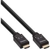 Kable - InLine 17510B HDMI kabel aktywny, HDMI High Speed z Ethernetem, 4K2K, wtyczka/wtyczka, czarny/złoty, 10 m 17510B - miniaturka - grafika 1
