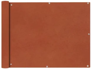 vidaXL Parawan balkonowy z tkaniny oxford, 90x600 cm, terakota vidaXL - Parawany - miniaturka - grafika 2