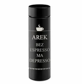 Kubki termiczne - Murrano Kubek termiczny Termos z wyświetlaczem LED z grawerem dla kawosza KUB-E-BK-007 - miniaturka - grafika 1