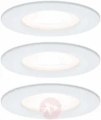 Oprawy, klosze i abażury - Paulmann 3 szt.spot LED Nova,IP44,biały - miniaturka - grafika 1