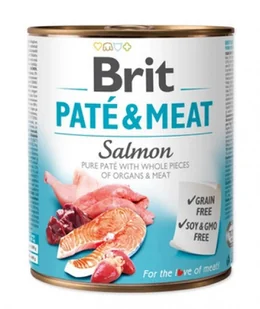 Brit Pate & Meat Dog Salmon ŁOSOŚ 400g  od 95zł +DO 3% ZWROTU W PROGRAMIE LOJALNOŚCIOWYM PATE-400-SALMON - Mokra karma dla psów - miniaturka - grafika 4