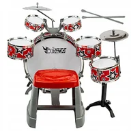 Instrumenty muzyczne dla dzieci - Perkusja Duża Dla Dzieci Zestaw Bębnów Talerze - miniaturka - grafika 1