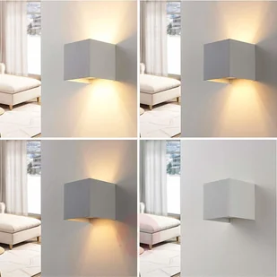 Lampenwelt com Sześcienny kinkiet LED Zuzana, G9, ściemniany - Lampy ścienne - miniaturka - grafika 2