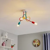 Lampy sufitowe - EULUNA Lampa sufitowa Oxford 3-pkt. czerwona/turkusowa - miniaturka - grafika 1