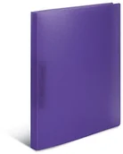 Segregatory - Herma HERMA 19183 pierścieniowy folderu DIN A4 z tworzywa sztucznego, wąski, 25 MM, 2 pierścienie i metalowa konstrukcja powleczona jest gumowym wykończeniem, przezroczysty/fioletowy, 1 sztuki 19183 - miniaturka - grafika 1