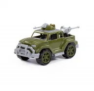 Samochody i pojazdy dla dzieci - POLESIE 83616 Samochód Pick-up wojskowy Legionista-mini z 2-ma karabinamo maszynowymi w siatce - miniaturka - grafika 1