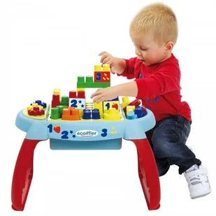 Ecoiffier Stolik edukacyjny z klockami 32 elementy 7763 - Zabawki interaktywne dla dzieci - miniaturka - grafika 2