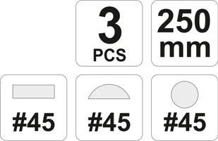 Yato ZESTAW TARNIKÓW do drewna 3CZ 250MM YT-6222 - Pilniki - miniaturka - grafika 5