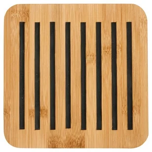 Ladelle Bambusowa Kwadratowa Podstawka Classic Czarna Ld-80056 20,0x20,0x1,2 - Podstawki pod garnki - miniaturka - grafika 2