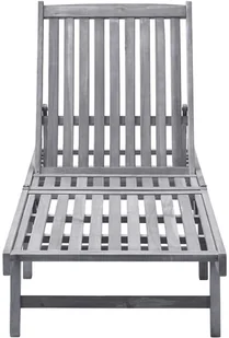 vidaXL Leżak, lite drewno akacjowe 311872 - Leżaki ogrodowe - miniaturka - grafika 2