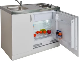 Pyramis Minikuchnia 5w1 MK 100x60 pełna zabudowa komora zlewu PRAWA lodówka płyta zlew szafka - Zestawy zintegrowane AGD - miniaturka - grafika 2