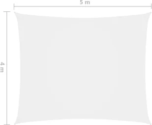 vidaXL Prostokątny żagiel ogrodowy, tkanina Oxford, 4x5 m, biały 135271 - Parasole ogrodowe - miniaturka - grafika 6