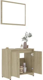 vidaXL vidaXL Zestaw mebli łazienkowych, dąb sonoma, płyta wiórowa 8720286016015 - Meble łazienkowe - miniaturka - grafika 3