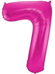 Folat Balon foliowy, cyfra 7, różowy, 86 cm - Balony i akcesoria - miniaturka - grafika 2