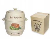 Beczki - Beczka kamionkowa do kiszenia z kołnierzem 3L Krem - miniaturka - grafika 1