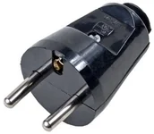 Kostki, złączki, wtyczki - Orno Wtyczka WT-30 2P+Z Czarny - miniaturka - grafika 1