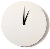 Zegary - Artemio artemio Zegar ścienny do dekoracji, prostokątny, 30 cm, biały 14001239 - miniaturka - grafika 1