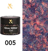 Lakiery hybrydowe - POLISH STANDART SP ZOO Lakier hybrydowy F.O.X Glow Glitter Gel 005 - miniaturka - grafika 1