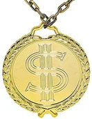 Stroje karnawałowe - WIDMANN Andreas 86243 łańcuszek na szyję Hip Hop, 58 cm - miniaturka - grafika 1