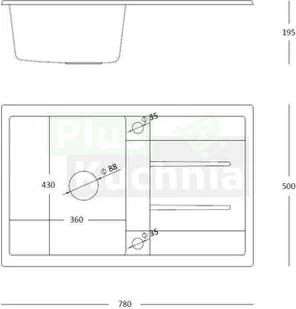 QUADRON MORGAN 111 szary metalik + odpływ złoty PVD (HB8203U5-G1) HB8203U5-G1 - Zlewozmywaki - miniaturka - grafika 2