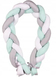 Ochraniacz do łóżeczka zielony, 200 cm - Poduszki do karmienia - miniaturka - grafika 2