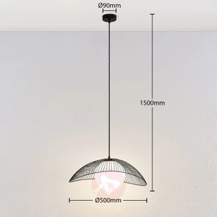 Lindby Fabronia lampa wisząca kratka, szklana kula - Lampy sufitowe - miniaturka - grafika 8