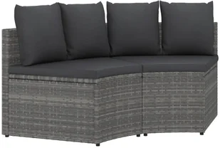 vidaXL vidaXL 2-częściowa sofa ogrodowa z poduszkami polirattan szara 310468 - Sofy ogrodowe - miniaturka - grafika 2