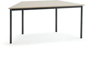 AJ Produkty Biurko BORS TRAPETS, 1600x800x720 mm, brzoza laminat, antracyt - Meble do szkół i przedszkoli AJ Produkty Biurko BORS TRAPETS, 1600x800x720 mm, brzoza laminat, antracyt - Meble do szkół i przedszkoli - miniaturka - grafika 1