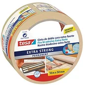 Taśmy klejące - TESA 05672 00000 00, taśmy klejącej, dwustronna, ekstra mocna, 25 m X 50 MM, Beige - miniaturka - grafika 1