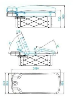 SPA LEŻANKA KOSMETYCZNA AZZURRO KRYSTAL 370-3 BRĄZOWA 110574 - Fotele kosmetyczne - miniaturka - grafika 2